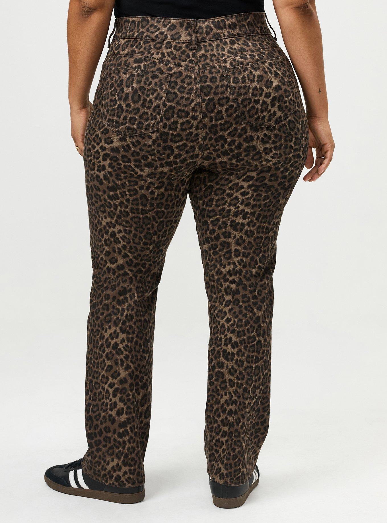 Bombshell Straight High-Rise Jean, FIFTIES LEOPARD BROWN, alternate