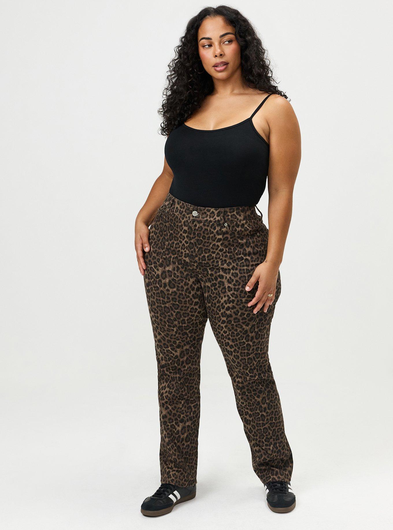 Bombshell Straight High-Rise Jean, FIFTIES LEOPARD BROWN, hi-res