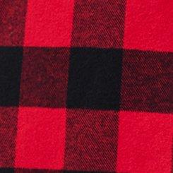 Plus Size Brushed Twill Cotton Shacket, TRADITIONAL BUFFALO JESTER RED PLAID, swatch