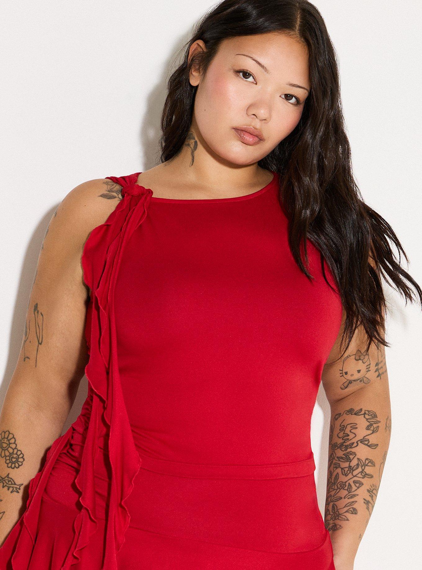 LoveSick Ruffle-Shoulder Top