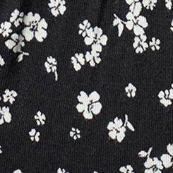 Tiered Long Sleeve Mini Dress, DUSTED DITSY FLORAL BLACK, swatch