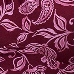Tiered Long Sleeve Mini Dress, YAYA PAISLEY BURGUNDY, swatch