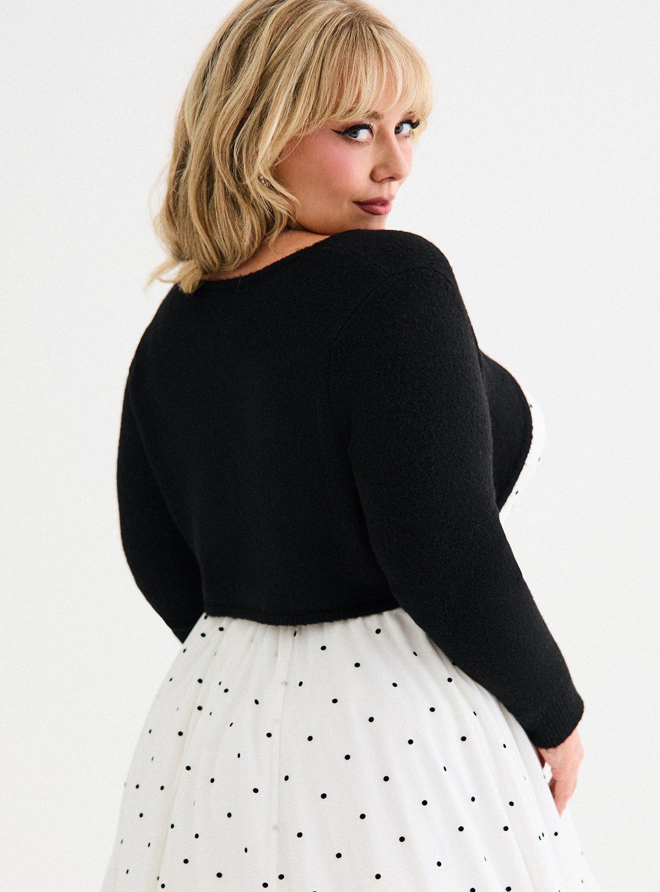 Plus Size Retro Chic Tie-Front Shrug Torrid