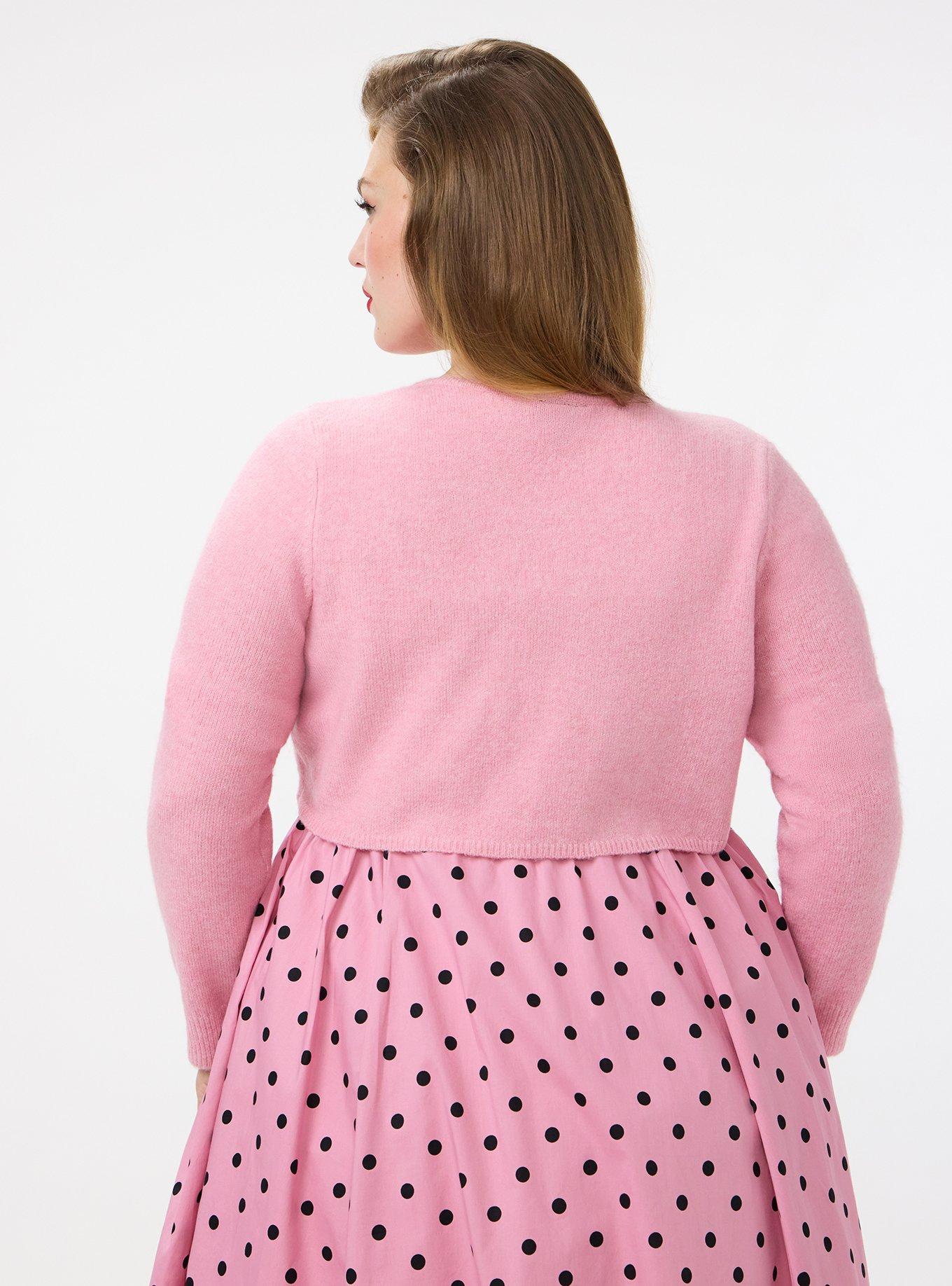 Retro Chic Tie-Front Shrug, ORCHID SMOKE, alternate