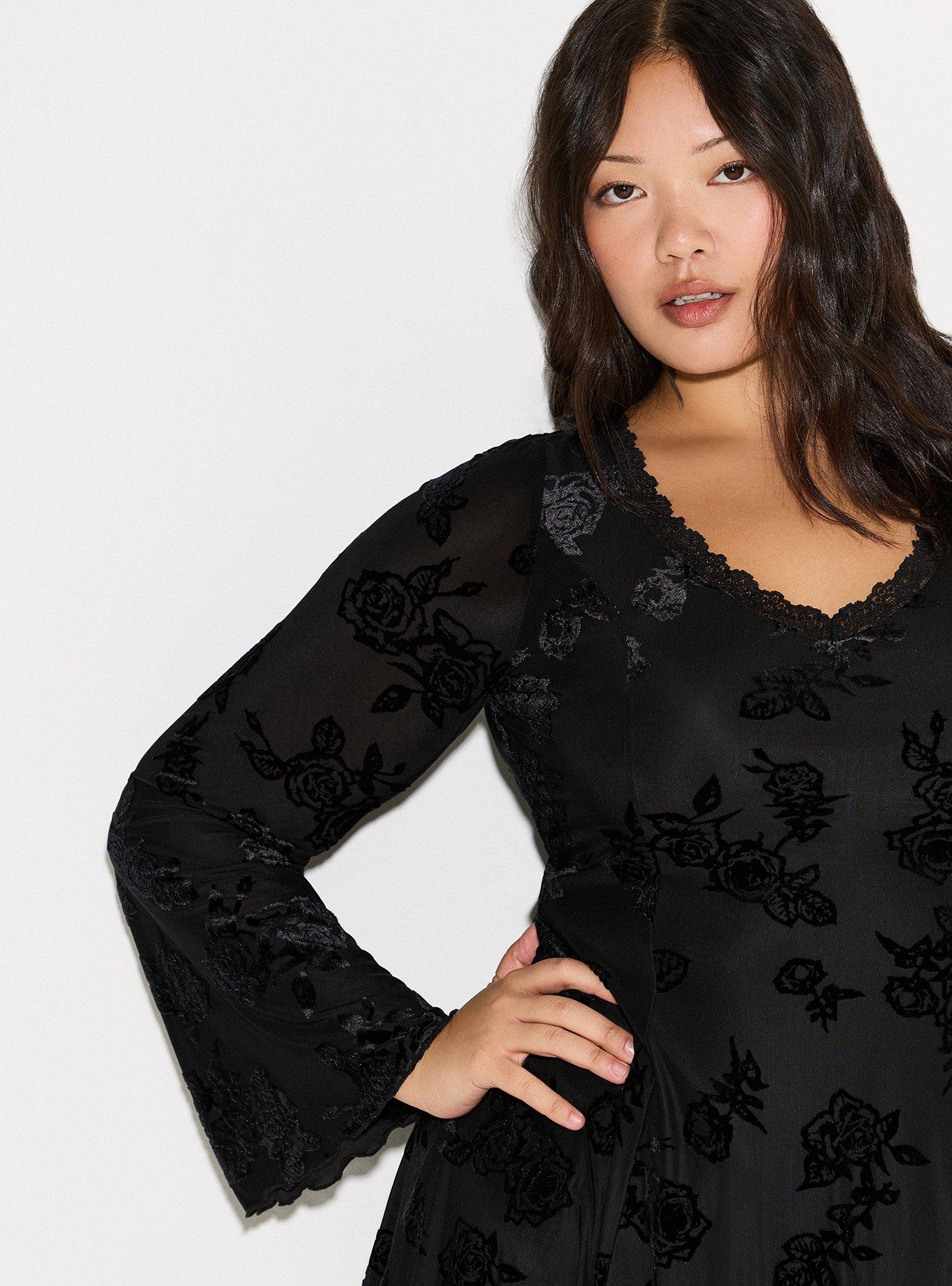 LoveSick Bell-Sleeve Open-Back Mini Dress