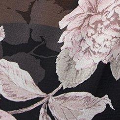Plus Size Drop Shoulder Tie Front Blouse, SKETCHED FLORAL BLACK, swatch