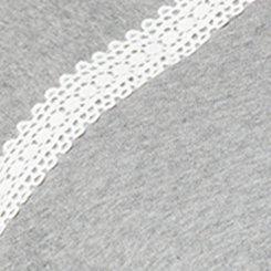 Cozy Fleece Lace Trim Zip-Up Hoodie, LIGHTEST HEATHER GREY, swatch