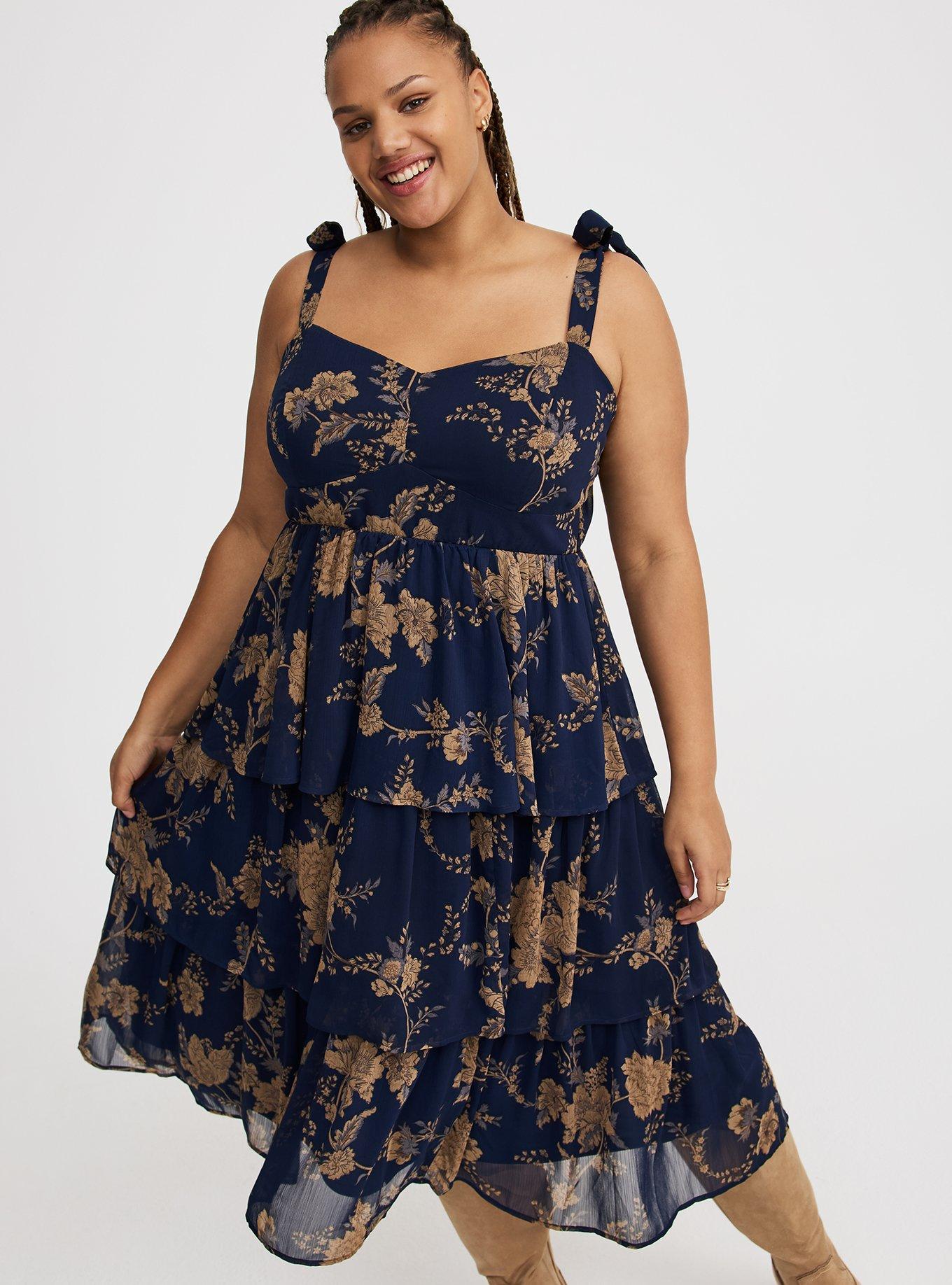 Sweetheart Tiered Midi Dress