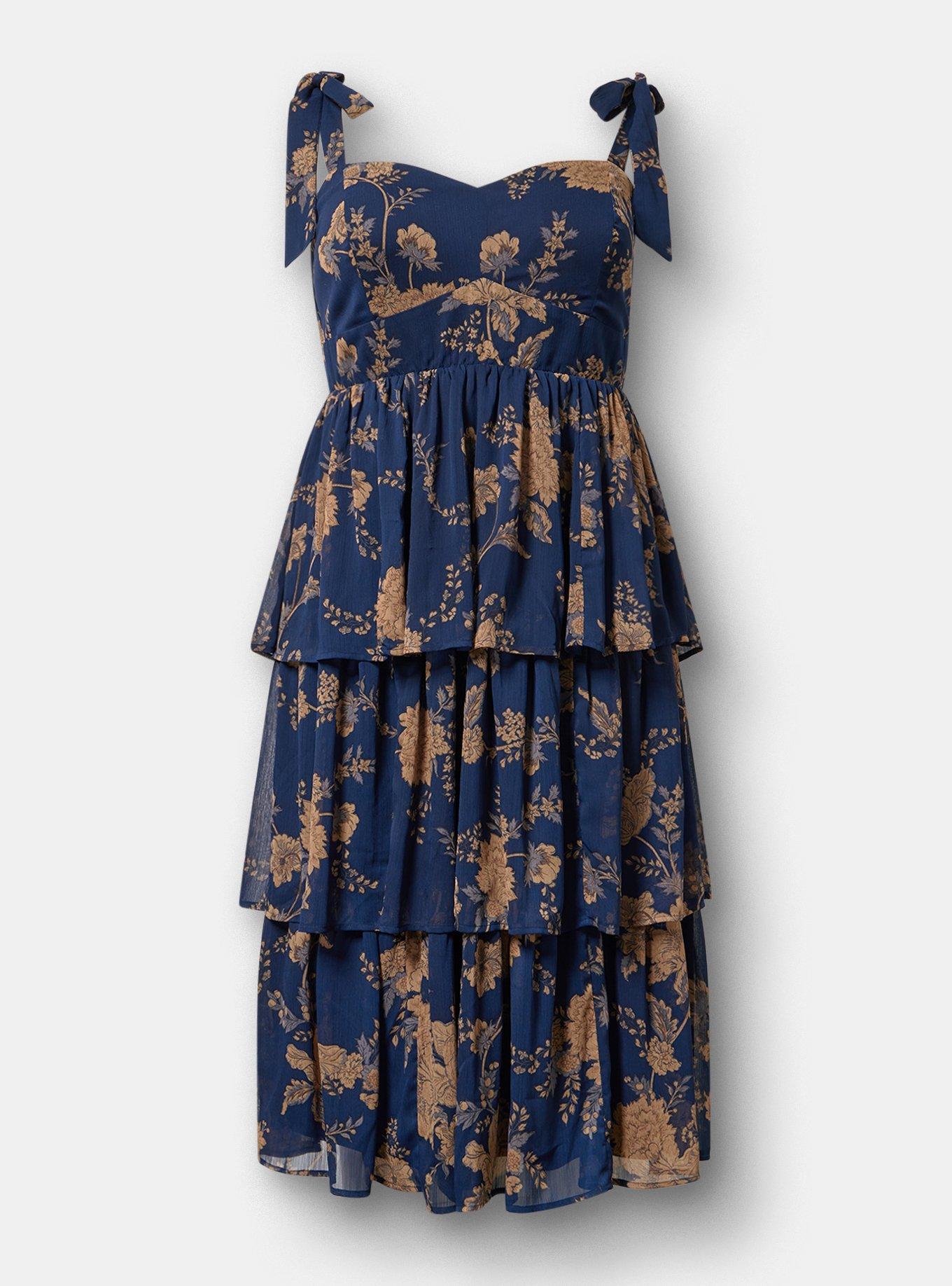 【AMERI】LUSTER TIERED LAYERED DRESS Plus Size - Sweetheart Tiered Midi Dress - Torrid