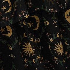 Sweetheart Tiered Midi Dress, CELESTIAL MEDALLION BLACK, swatch
