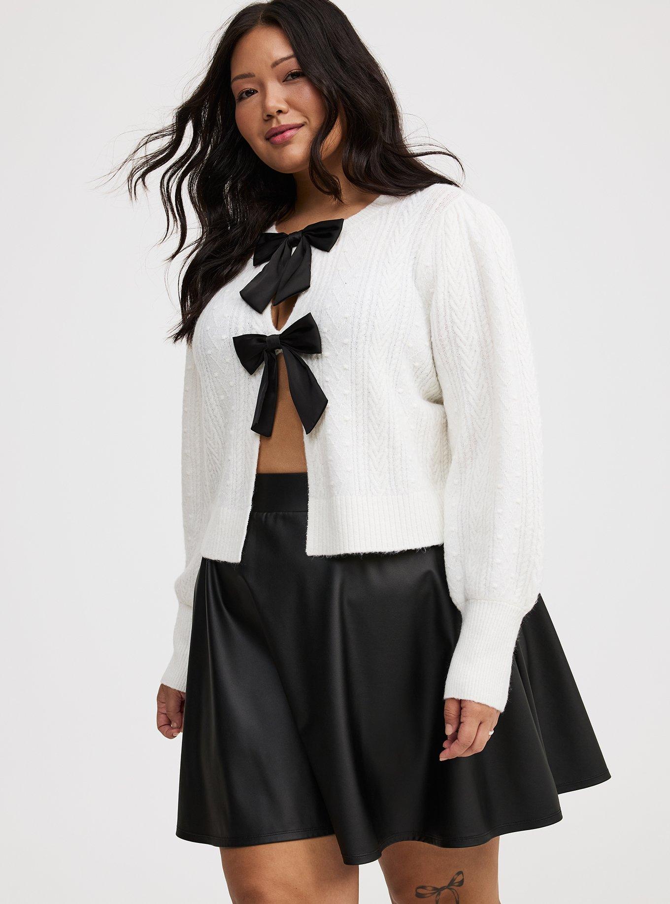 Faux Leather Circle Skirt