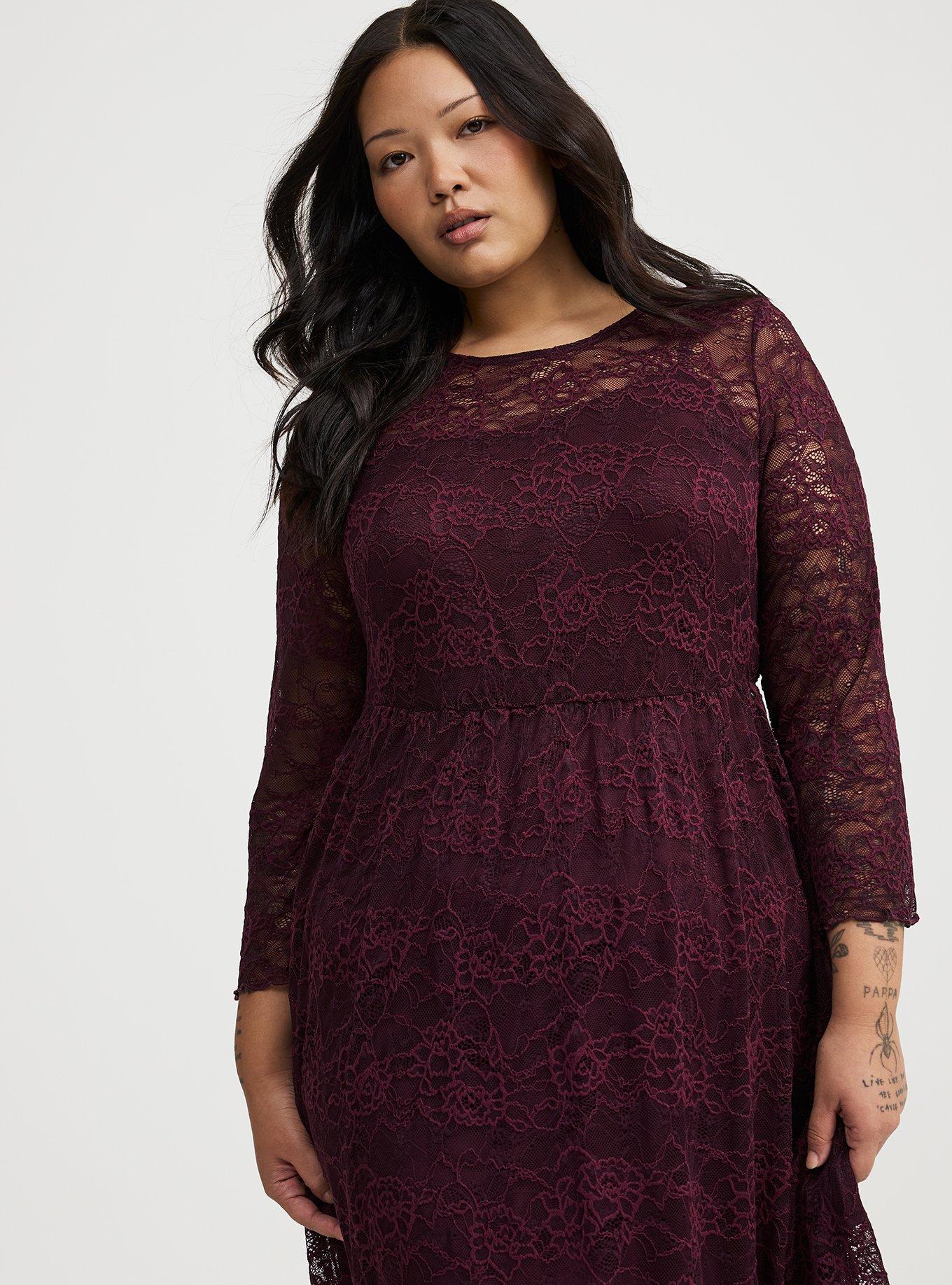 A-Line Lace Maxi Dress