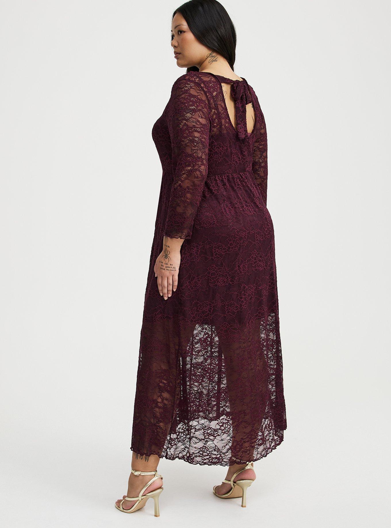 A-Line Lace Maxi Dress