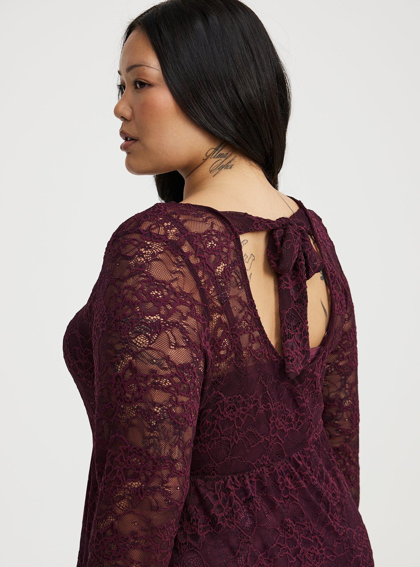 A-Line Lace Maxi Dress