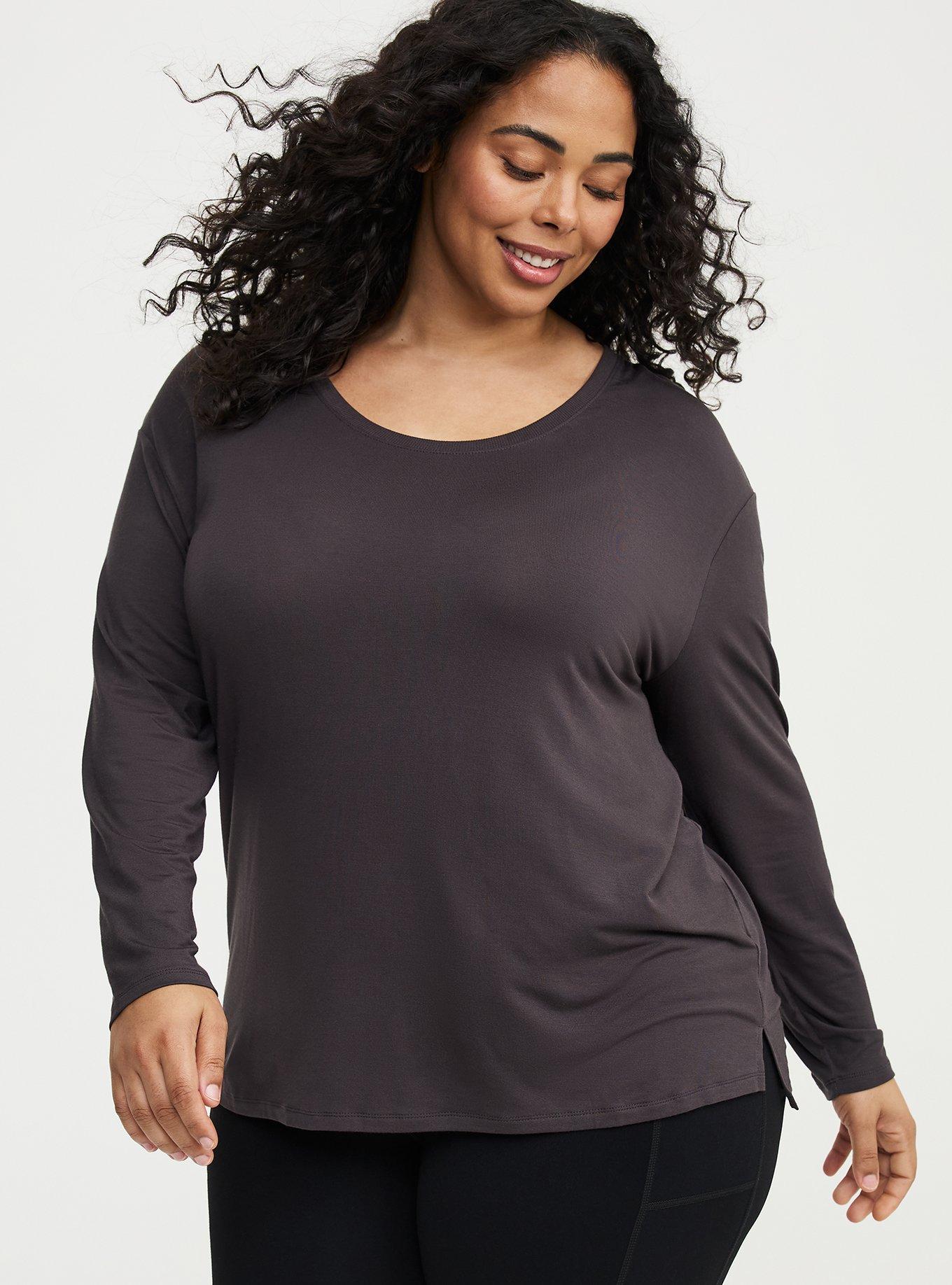TRU Tencel Jersey Long Sleeve Active Tunic, PHANTOM, hi-res