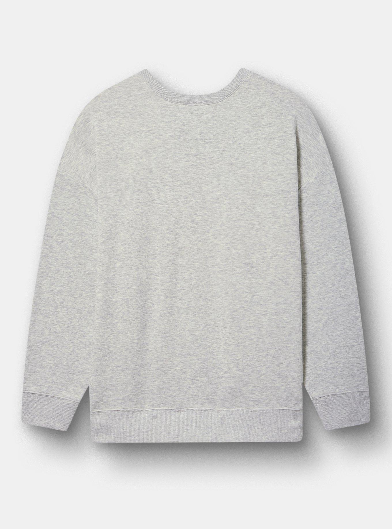 Peanuts Relaxed Raglan Sweatshirt, SNOOPY BOW LT HEATHER GREY, alternate