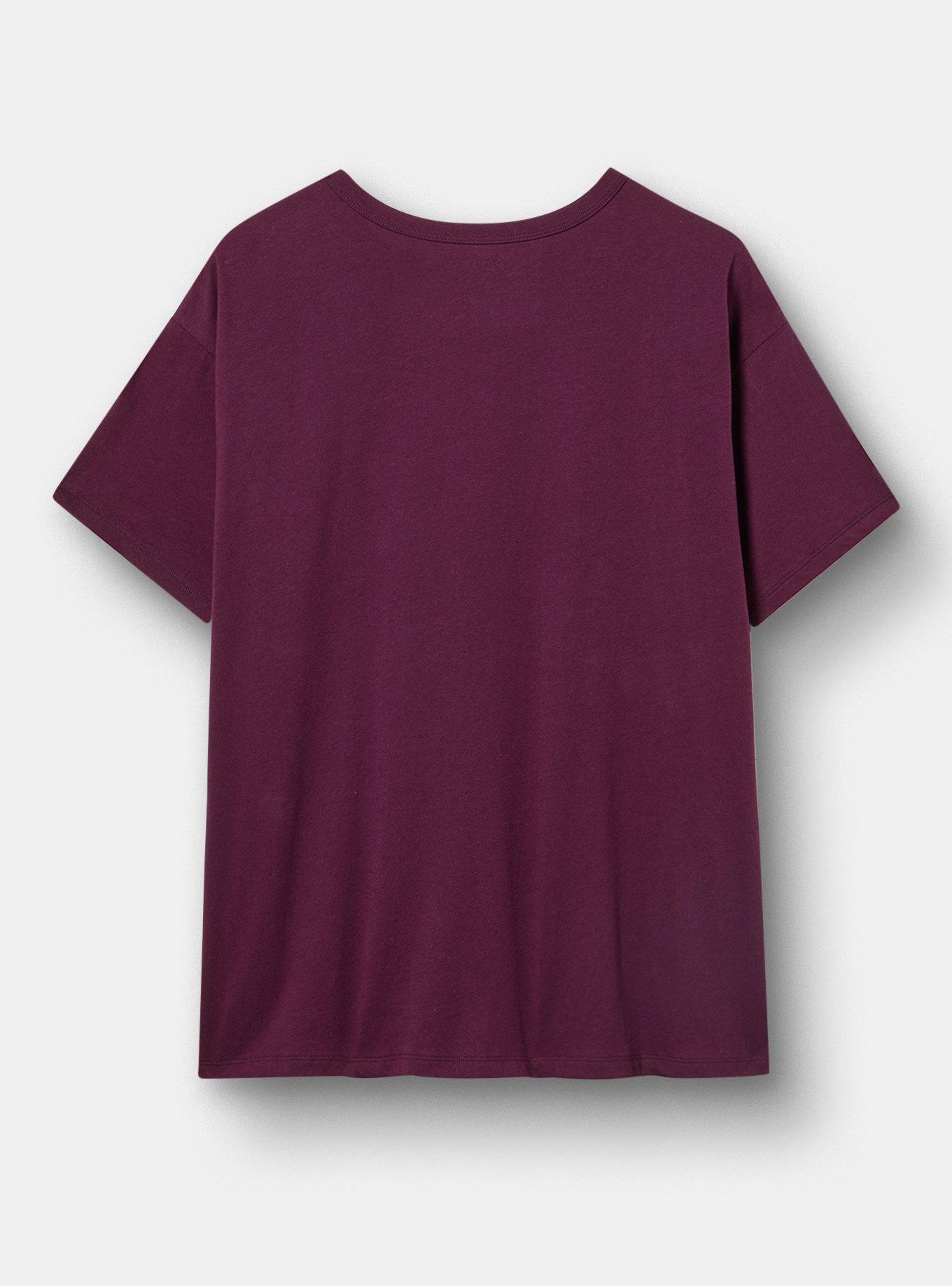 Cotton Jersey Choker Tee, MUERTA BUTTERFLY POTENT PURPLE, alternate