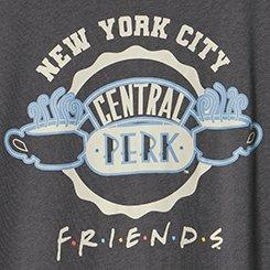 Friends Couch Classic Cotton Crew Tee, CENTRAL PERK VINTAGE BLACK, swatch