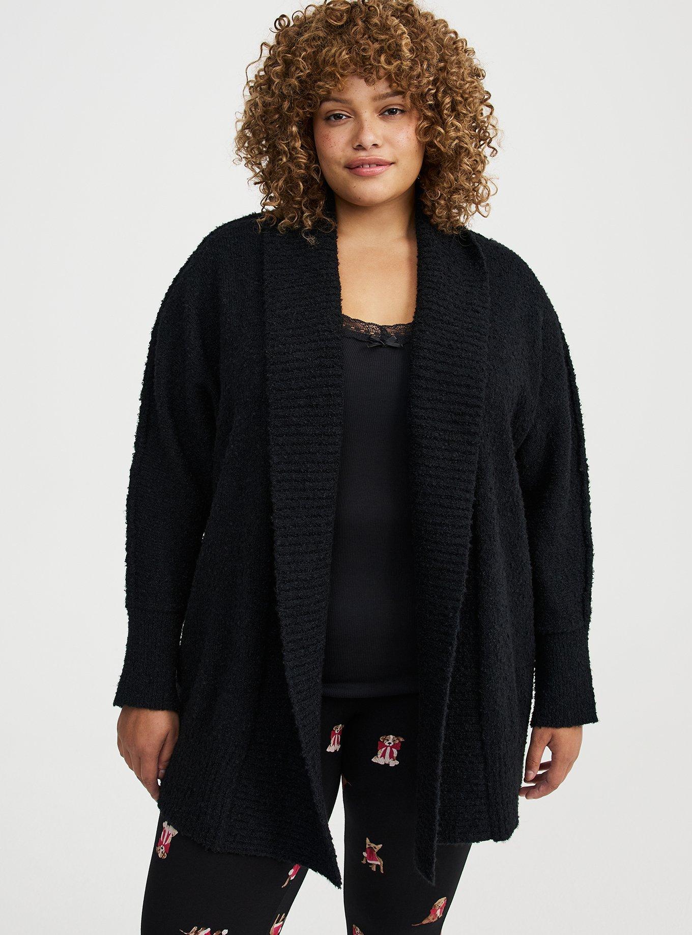 Boucle Open Front Cardigan