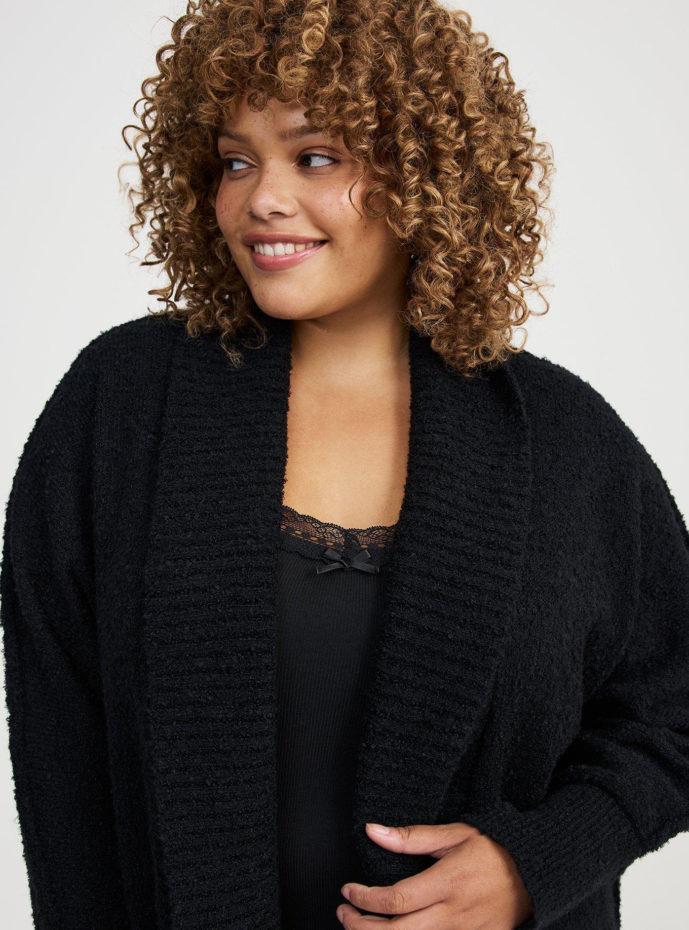 Boucle Open Front Cardigan