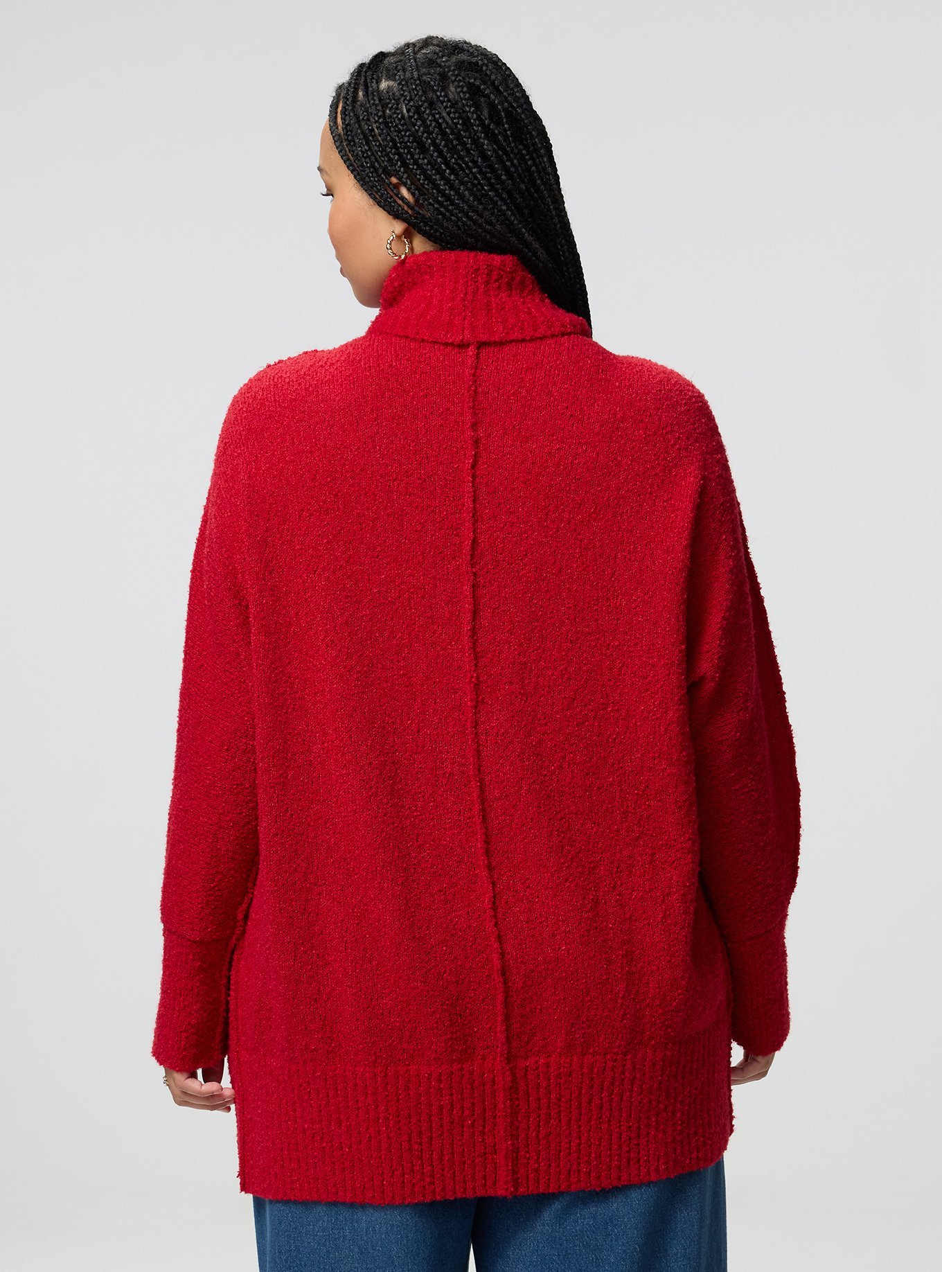 Boucle Open Front Cardigan, JESTER RED, alternate