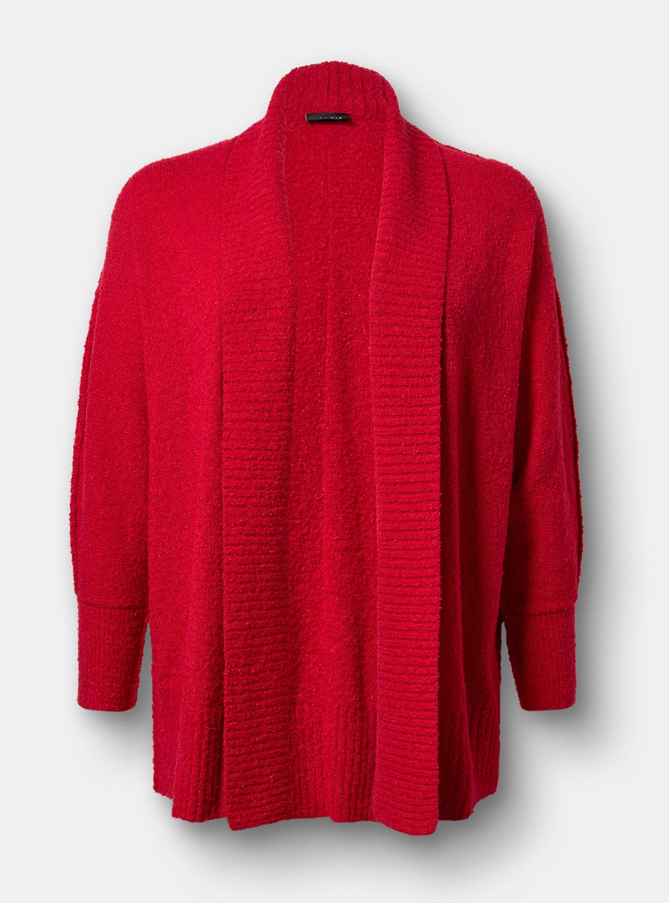 Boucle Open Front Cardigan, JESTER RED, hi-res