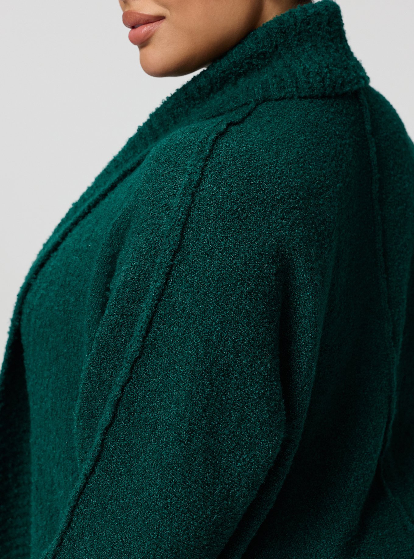 Boucle Open Front Cardigan, BOTANICAL GARDEN, alternate