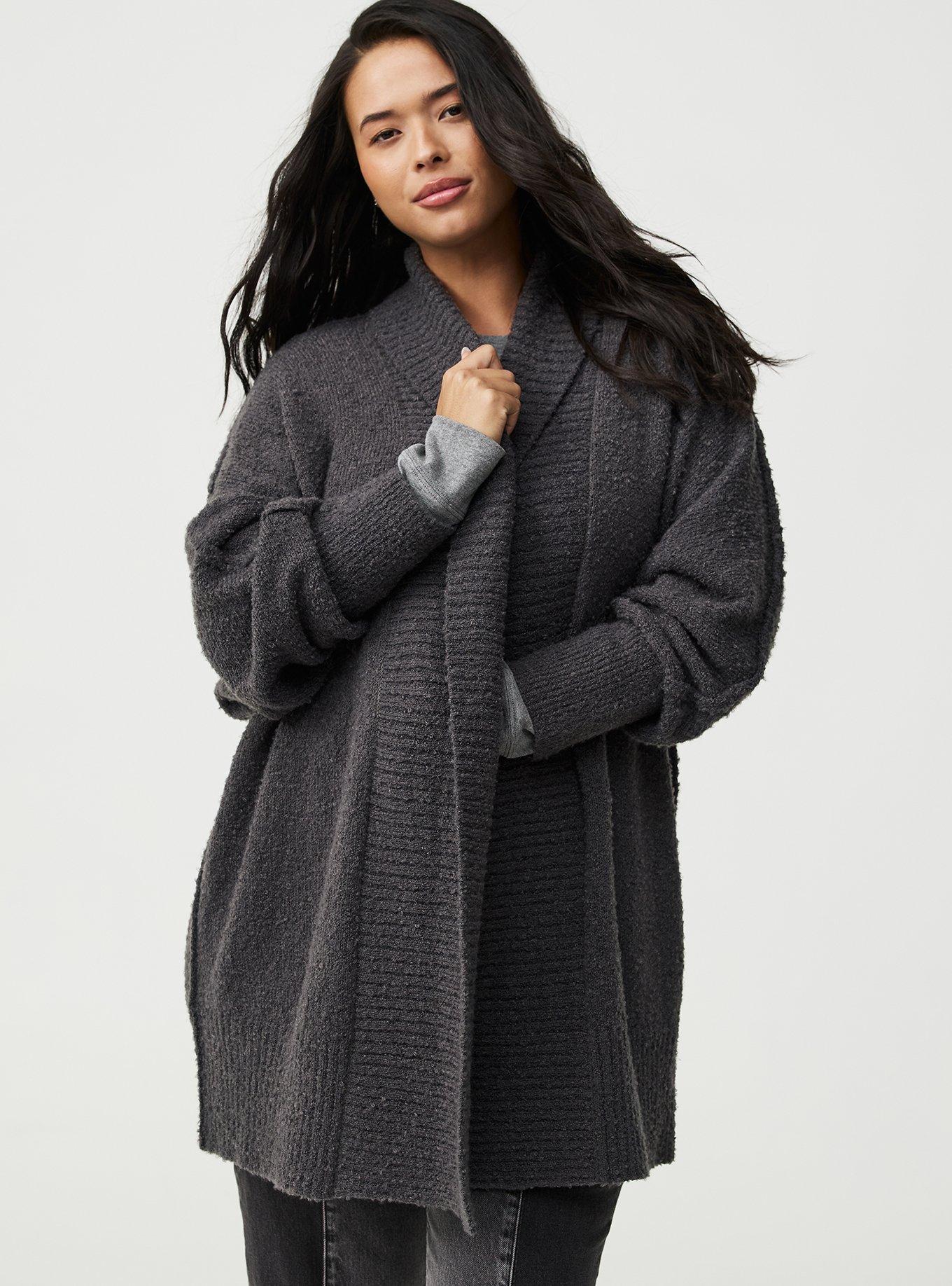 Boucle Open Front Cardigan