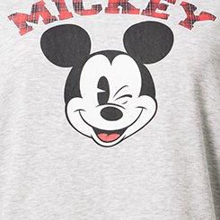 Mickey Mouse Oversized Hoodie, MICKEY BLINK LT HEATHER GRAY, swatch