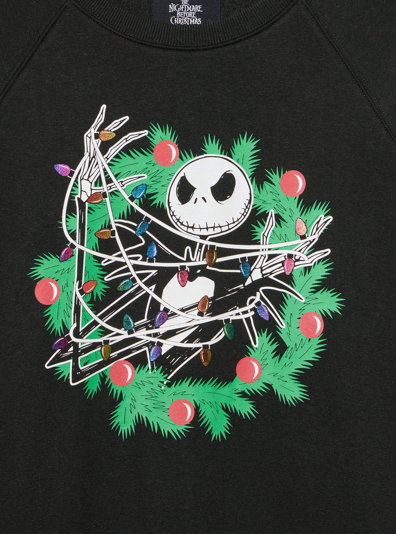 Nightmare Before Christmas Oversized Raglan Sweatshirt