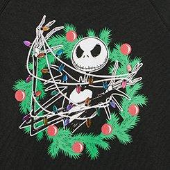Nightmare Before Christmas Oversized Raglan Sweatshirt, JACK XMAS DEEP BLACK, swatch