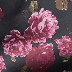 Satin Crew Top, KAI FLORAL BURGUNDY, swatch