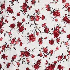 Tie Front Babydoll Top, HOLIDAY DITSY FLORAL BIRCH, swatch