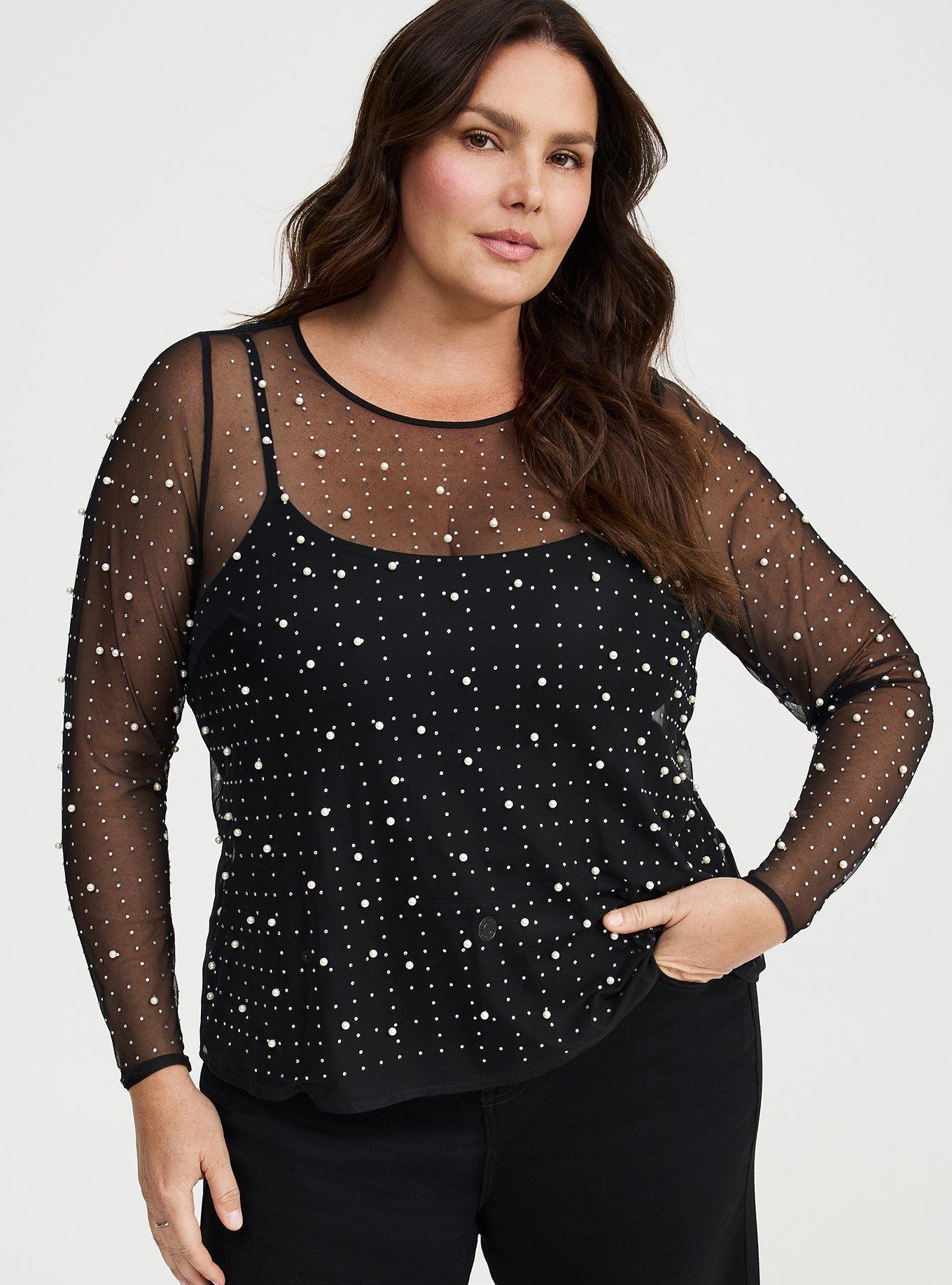 Pearl Mesh Top