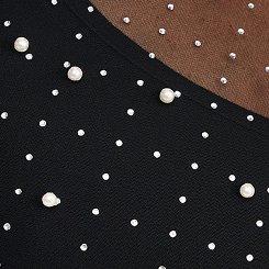 Pearl Mesh Top, DEEP BLACK, swatch