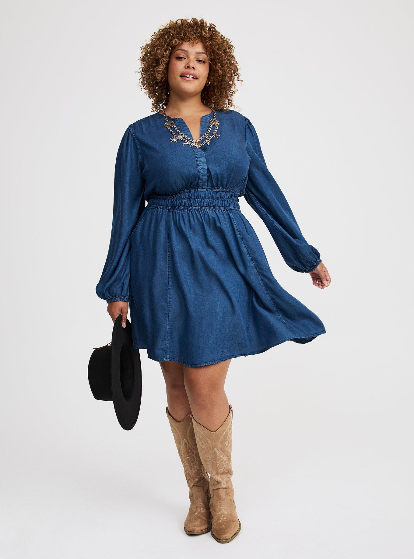 Chambray Mini Dress