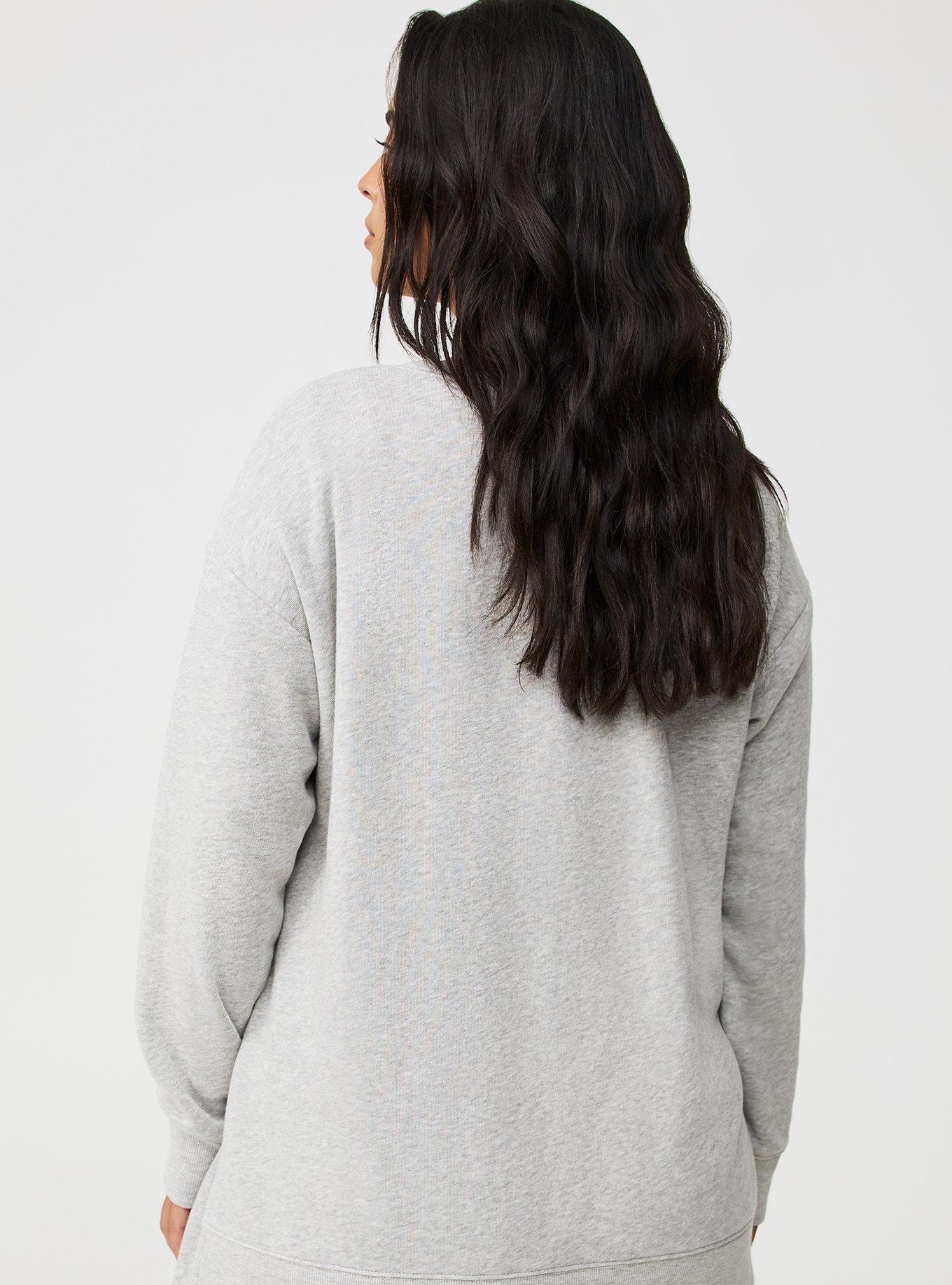 Cozy Fleece Step Hem Sweatshirt