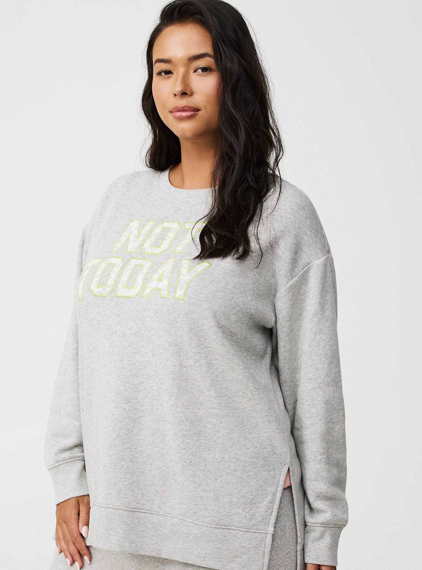 Cozy Fleece Step Hem Sweatshirt