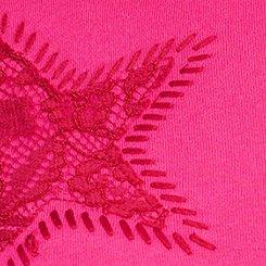 Cozy Fleece Step Hem Sweatshirt, LACE STARS BEETROOT PURPLE, swatch