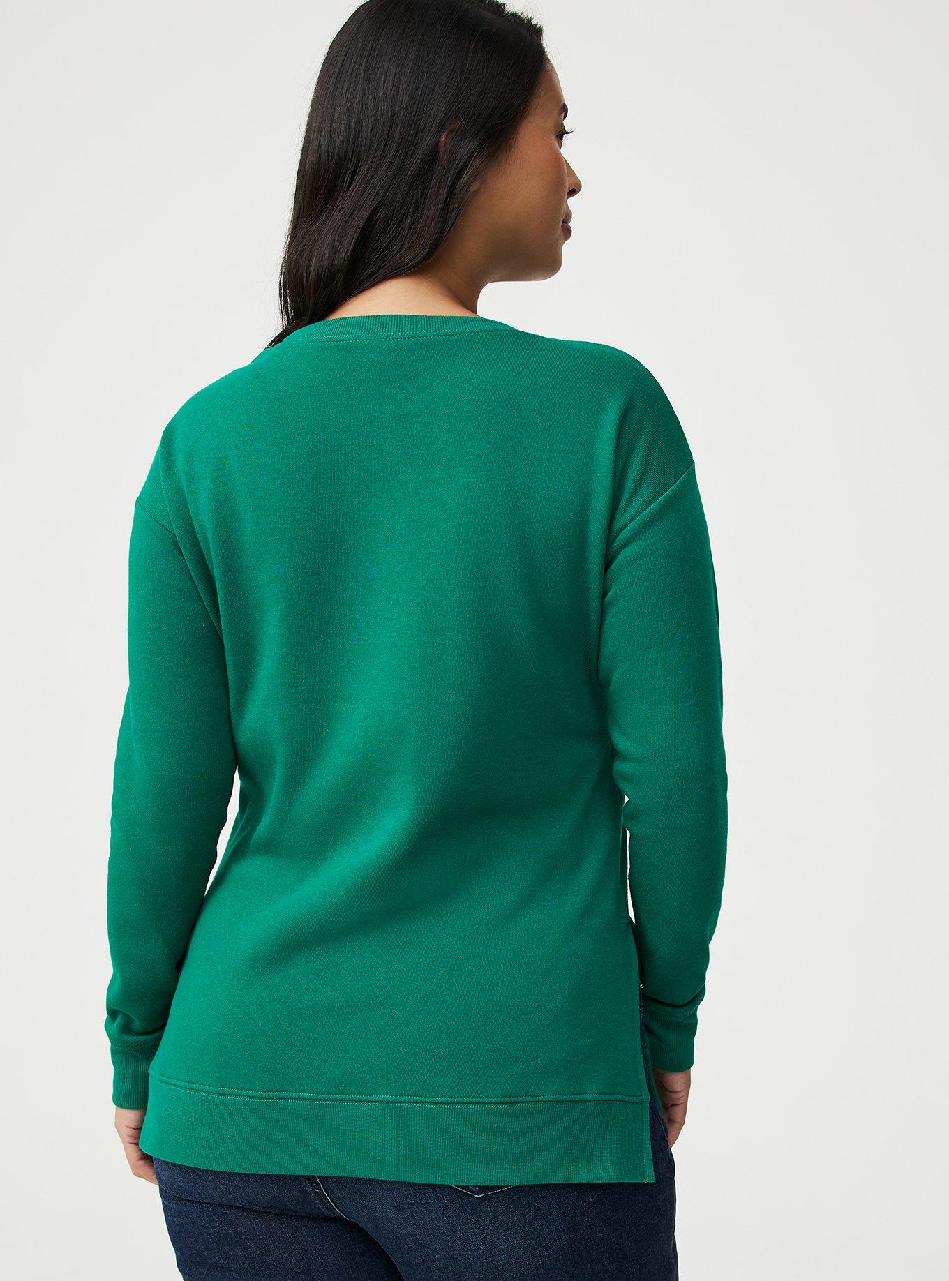 Cozy Fleece Step Hem Sweatshirt