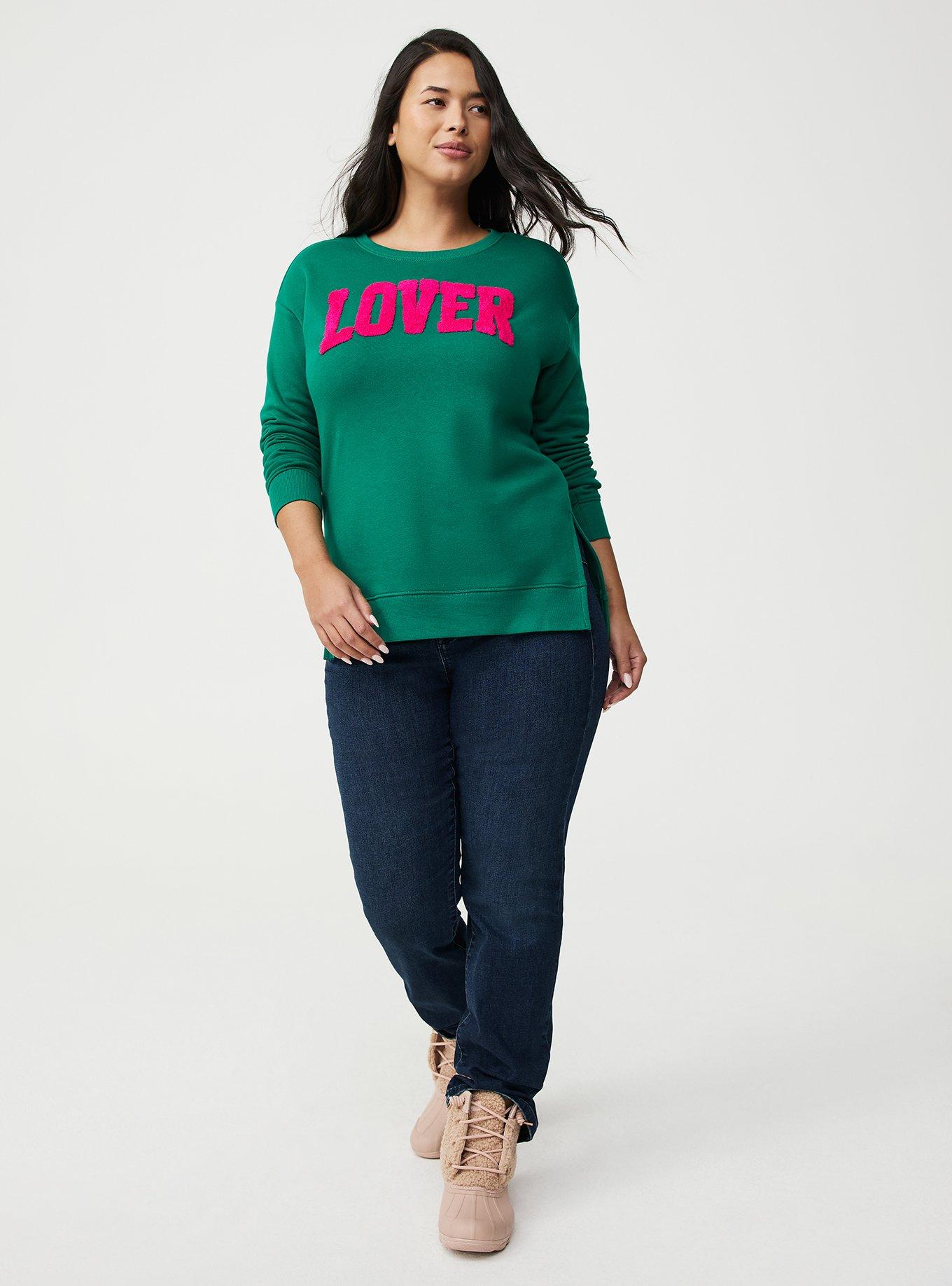 Plus Size - Cozy Fleece Step Hem Sweatshirt - Torrid