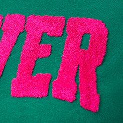 Cozy Fleece Step Hem Sweatshirt, LOVER BRIGHT ULTRAMARINE GREEN, swatch