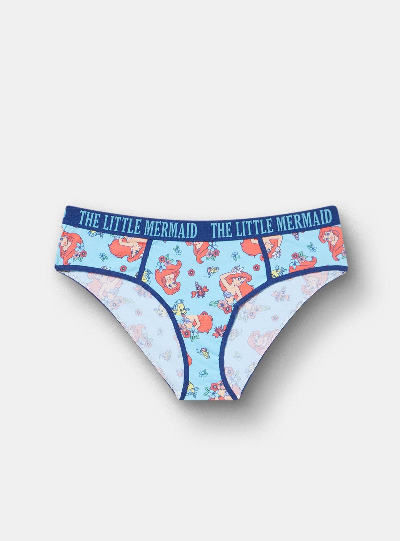 Plus Size The Little Mermaid Mid-Rise Cotton Hipster Panty, MULTI, hi-res
