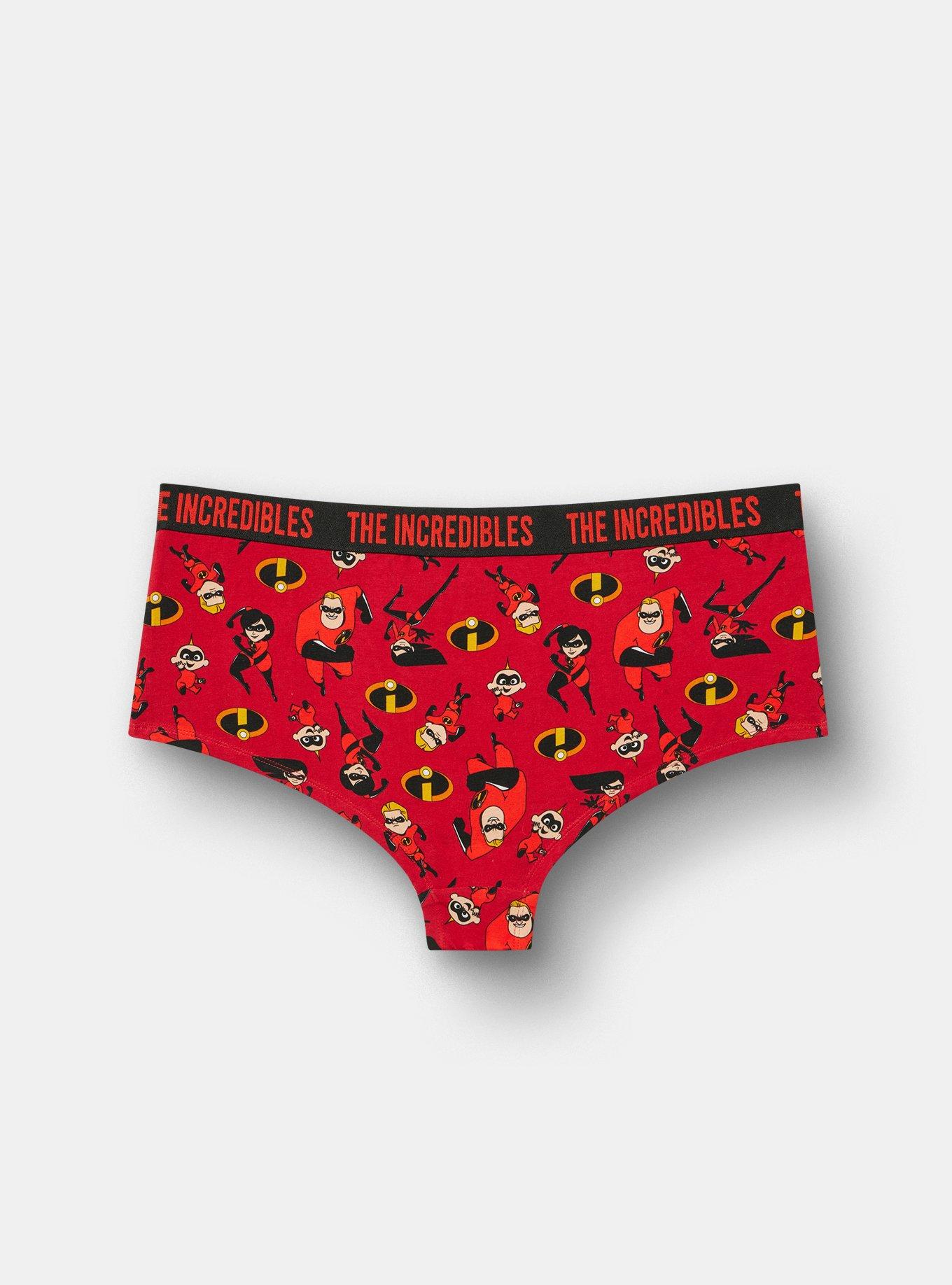 The Incredibles Mid-Rise Cotton Boyshort Panty, MULTI, alternate