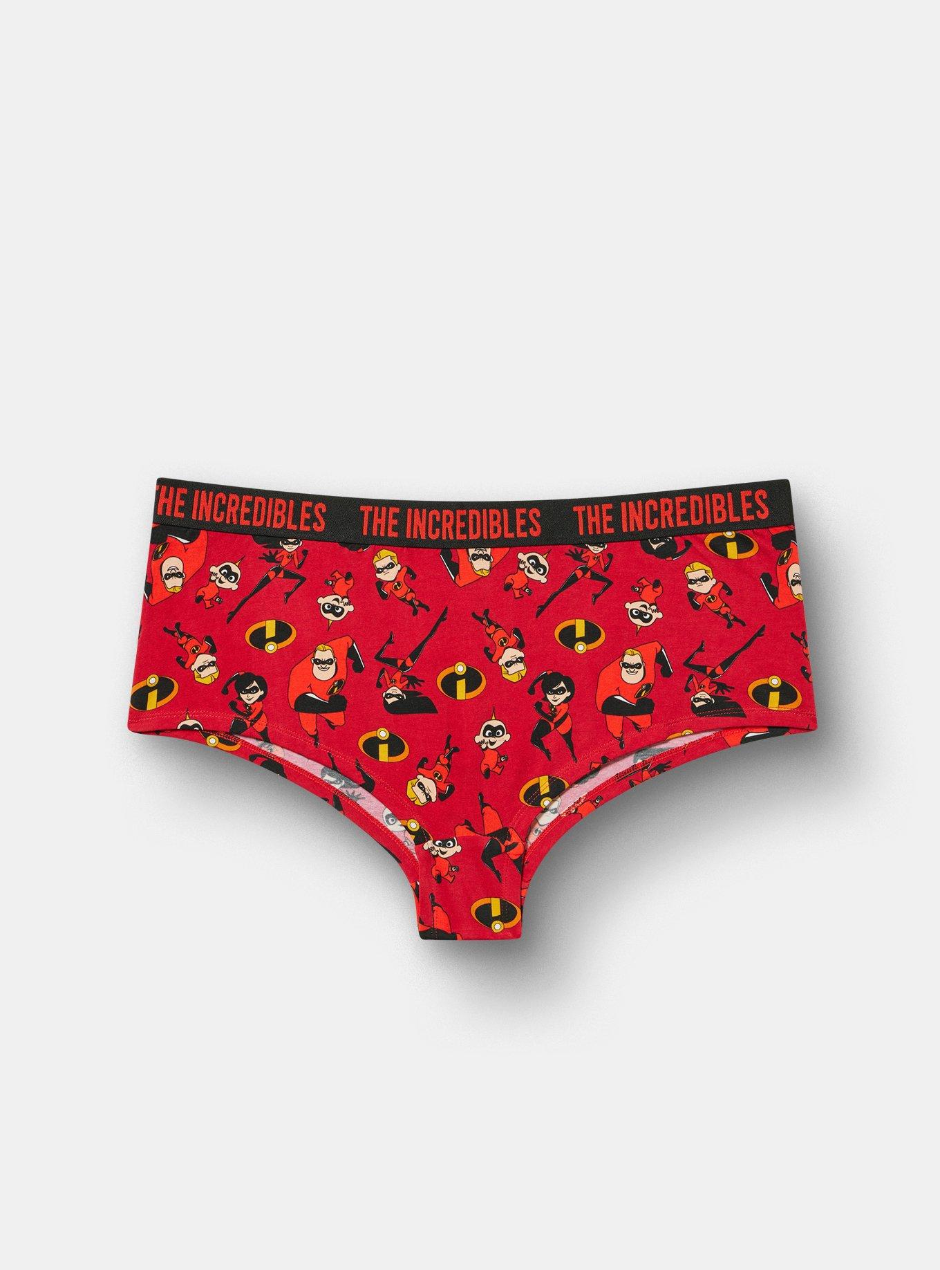 Plus Size The Incredibles Mid-Rise Cotton Boyshort Panty, MULTI, hi-res