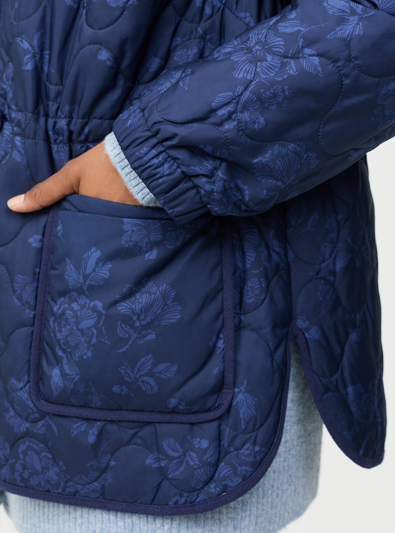 Quilted Bomber Jacket, BECCA FLORAL NAVY, alternate