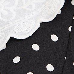 Retro Chic Lace Collar Blouse, CLOSE DOT DEEP BLACK, swatch