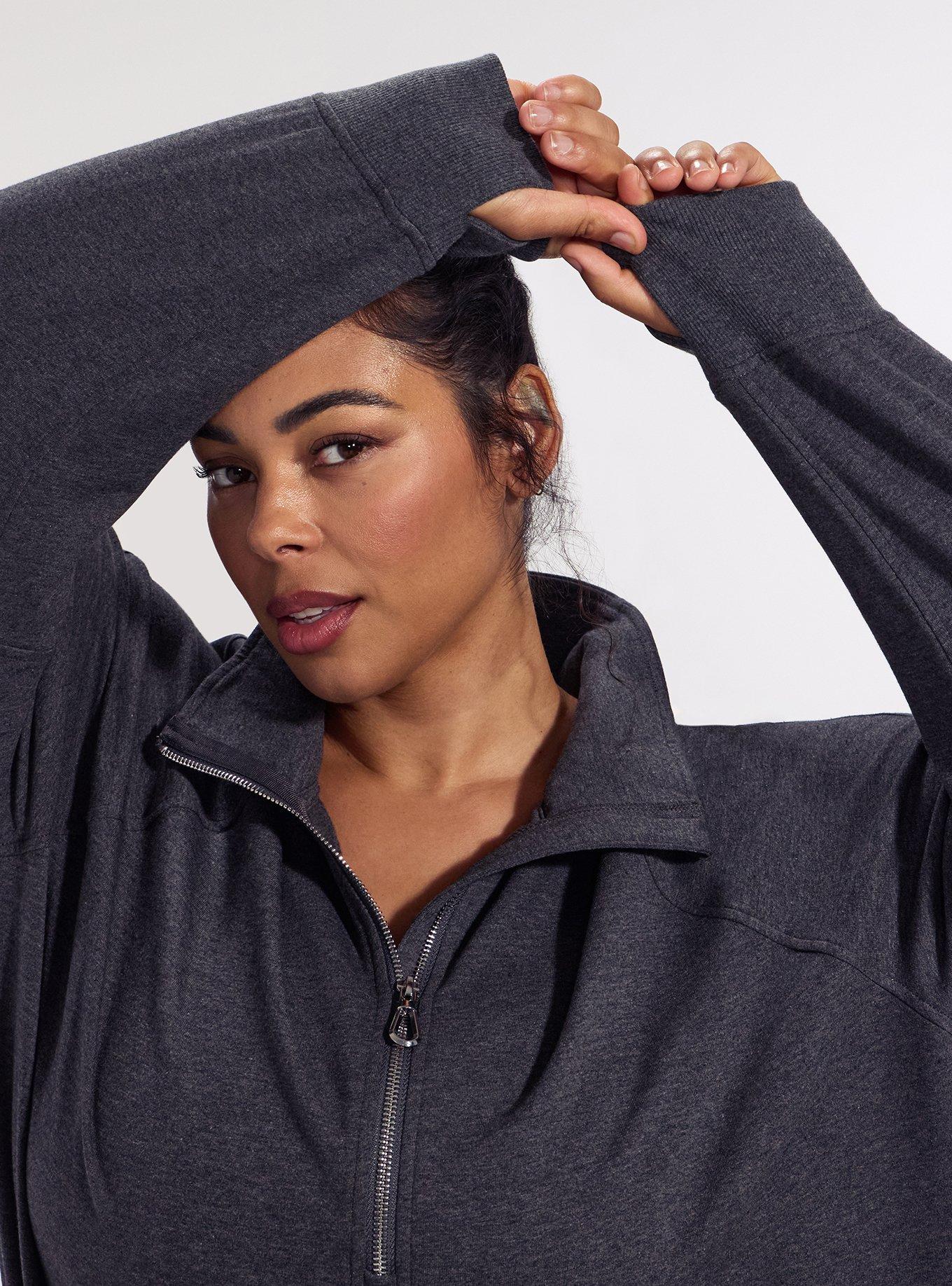 TRU Everyday Fleece Half Zip Active Sweatshirt, CHARCOAL HEATHER, alternate