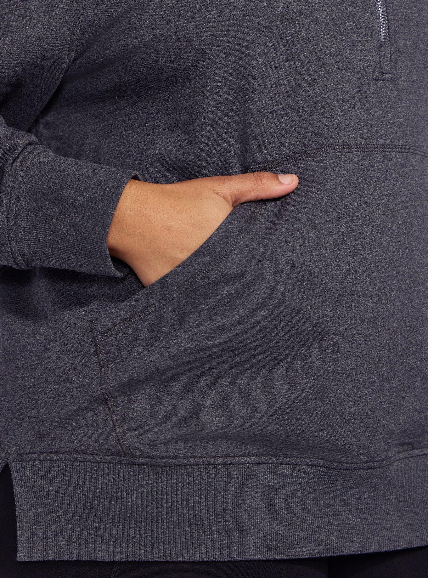 TRU Everyday Fleece Half Zip Active Sweatshirt, CHARCOAL HEATHER, alternate