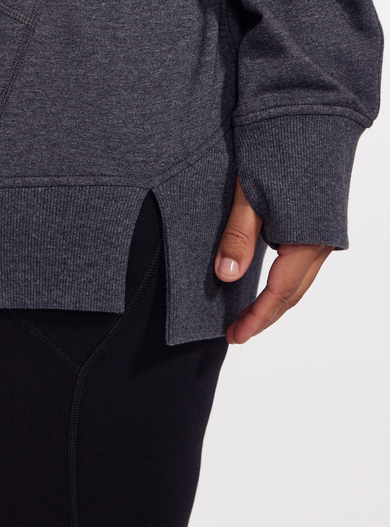TRU Everyday Fleece Half Zip Active Sweatshirt, CHARCOAL HEATHER, alternate